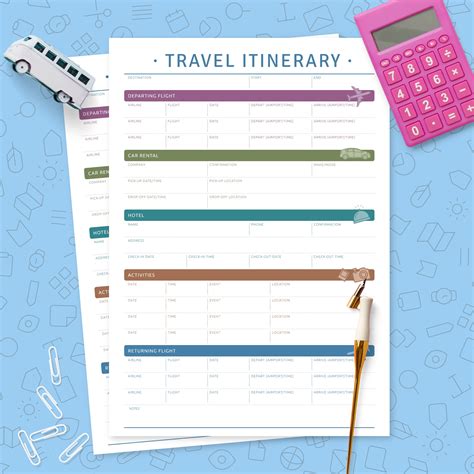 Itineraries .